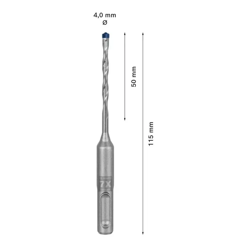 Bohrer Bosch SDS plus-7X 4 mm Durchmesser 115 mm Länge