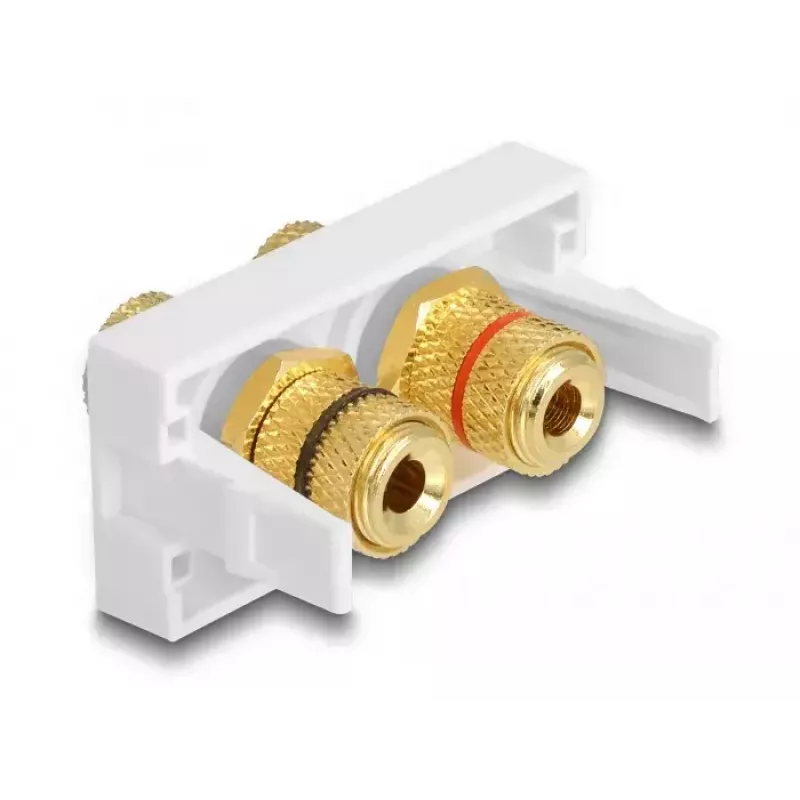 DeLOCK Easy 45 Modul 2 x Buchsenklemme rot schwarz Ring 22,5 x 45 mm