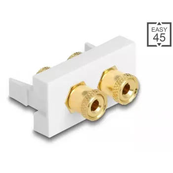 DeLOCK Easy 45 Modul 2 x Buchsenklemme rot schwarz Ring 22,5 x 45 mm