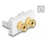 DeLOCK Easy 45 Modul 2 x Buchsenklemme rot schwarz Ring 22,5 x 45 mm