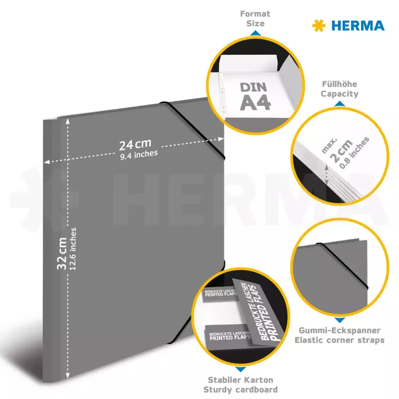 Ringbuch HERMA 19277 A4 Mehrfarbig Karton 285x315 mm