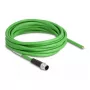 DeLOCK Netzwerkkabel M12 4-Pin D-codiert offene Kabelenden TPU 5 m