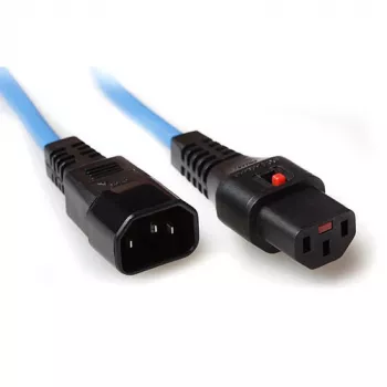 ACT Stromkabel C13 IEC Lock - C14 blau 3 m, PC963