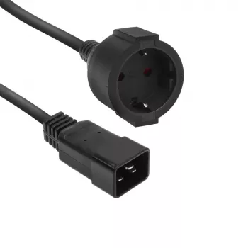 Netzkabel ACT C20 CEE 7/3 schwarz 0,2 m 230 V 16 A