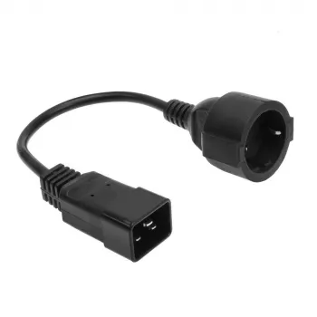 Netzkabel ACT C20 CEE 7/3 schwarz 0,2 m 230 V 16 A