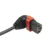 ACT Stromkabel CEE 7/7 Stecker (abgewinkelt) – C13 IEC Lock (abgewinkelt) schwarz 1 m, EL449S