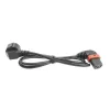 ACT Netzkabel CEE 7/7 Stecker (gewinkelt) - C13 IEC Lock (links gewinkelt) schwarz 3 m, EL455S