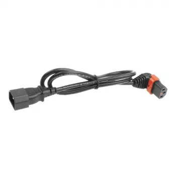 ACT Netzkabel C14 - C13 IEC Lock (abgewinkelt) schwarz 3 m, PC2052