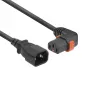 ACT Netzkabel C14 - C13 IEC Lock (abgewinkelt) schwarz 2 m, PC2045