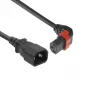 ACT Netzkabel C14 - C13 IEC Lock (aufwärts abgewinkelt) schwarz 1 m, PC2043