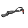 ACT Netzkabel C14 - C13 IEC Lock (aufwärts abgewinkelt) schwarz 1 m, PC2043