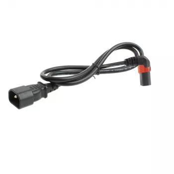 ACT Netzkabel C14 - C13 IEC Lock (aufwärts abgewinkelt) schwarz 1 m, PC2043