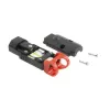 ACT C13 IEC Lock+ wiederanschließbar schwarz, PA130100BK, C13, Schwarz, Rot, Buchse, Gerade, Nylon, 1,5 mm²
