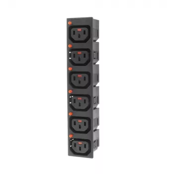 ACT C13 IEC Lock Net Entree (6x Ausgang) - schwarz, PA135015BK6