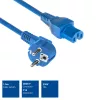 ACT Netzkabel CEE 7/7 Stecker gewinkelt C15 blau 1,5 m 230V 10A