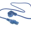 ACT Netzkabel CEE 7/7 Stecker gewinkelt C15 blau 1,5 m 230V 10A