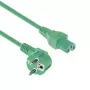 ACT Powercord Netzkabel CEE 7/7 Stecker (gewinkelt) - C15 grün 1,5 m