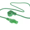 ACT Powercord Netzkabel CEE 7/7 Stecker (gewinkelt) - C15 grün 1,5 m