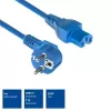 ACT Netzkabel CEE 7/7 Stecker (gewinkelt) - C15 blau 1 m