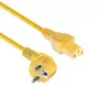ACT Netzkabel CEE 7/7 Stecker (gewinkelt) - C15 gelb 1 m