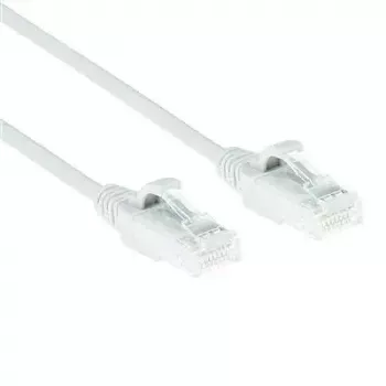 ACT Weiß 0,5 Meter LSZH U/UTP CAT6 Datacenter Slimline Patchkabel mit Rastnasenschutz und RJ45-Steckern