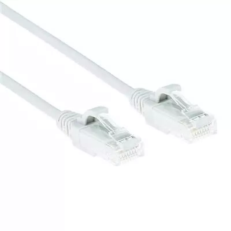 ACT Weiß 5 Meter LSZH U/UTP CAT6 Datacenter Slimline Patchkabel rastnasenschutz mit RJ45-Steckern