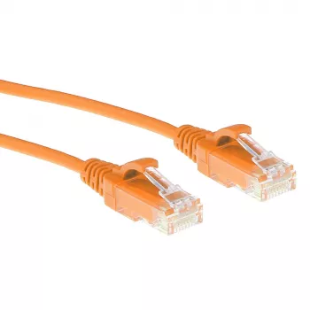 ACT Orange 0,5 m LSZH U/UTP CAT6 Datencenter Slimline Patchkabel snagless mit RJ45-Steckern