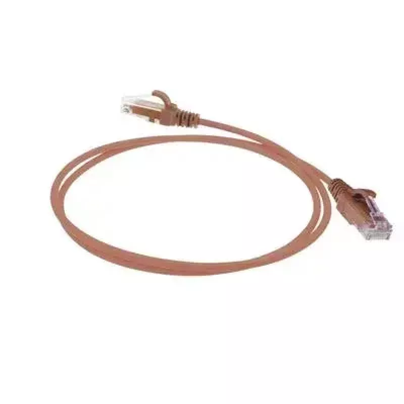ACT Braun 2 Meter LSZH U/UTP CAT6 Rechenzentrum Slimline Patchkabel rastnasenschutz mit RJ45-Steckern