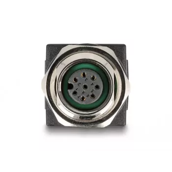 DeLOCK M12 Adapter A-kodiert 8-polige Buchse auf RJ45-Buchse gerade