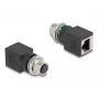 DeLOCK M12 Adapter A-kodiert 8-polige Buchse auf RJ45-Buchse gerade
