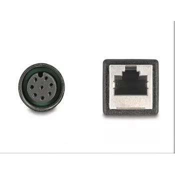 DeLOCK M12 Adapterkabel A-kodiert 8-polig Buchse auf RJ45 Buchse 50 cm