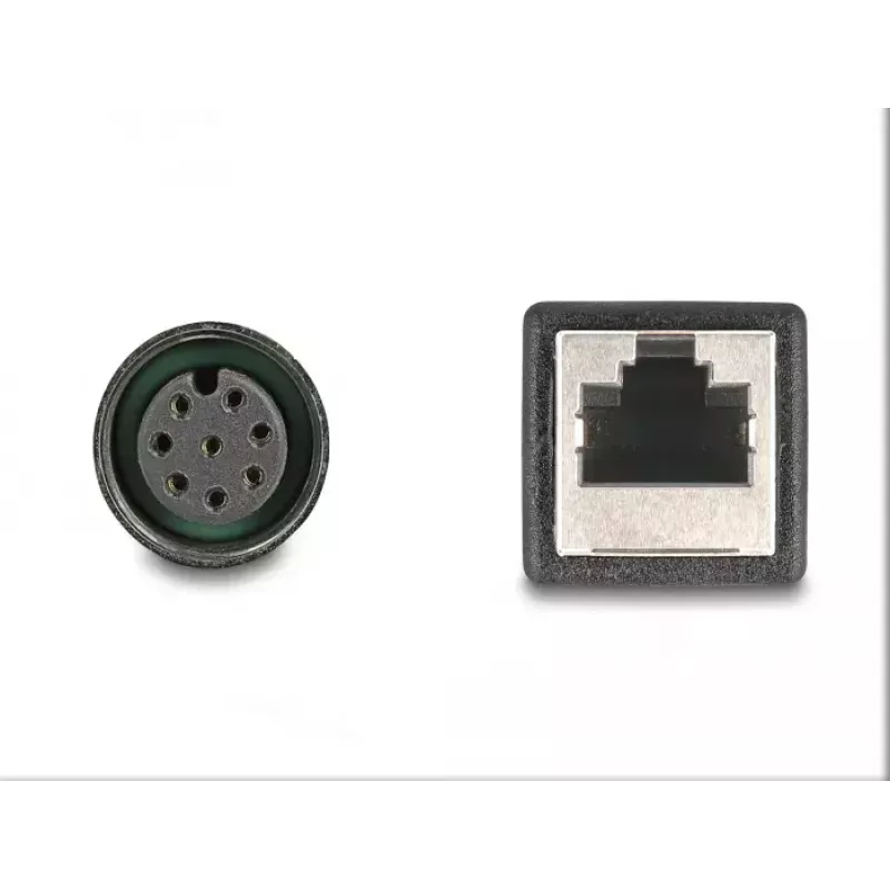 DeLOCK M12 Adapterkabel A-kodiert 8-polig Buchse auf RJ45 Buchse 50 cm