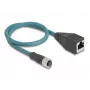 DeLOCK M12 Adapterkabel A-kodiert 8-polig Buchse auf RJ45 Buchse 50 cm