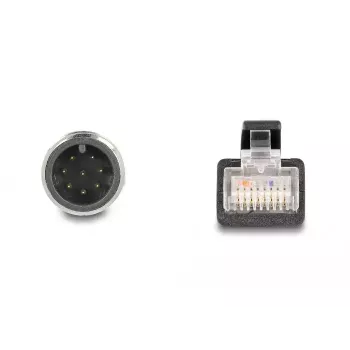 Netzwerkkabel DeLOCK M12 Adapterkabel A-kodiert 8-polig Stecker auf RJ45 Stecker 50 cm