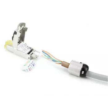 ACT Feldkonfektionierbarer Stecker RJ45 CAT6A geschirmt, werkzeuglos, 4PPoE 100W