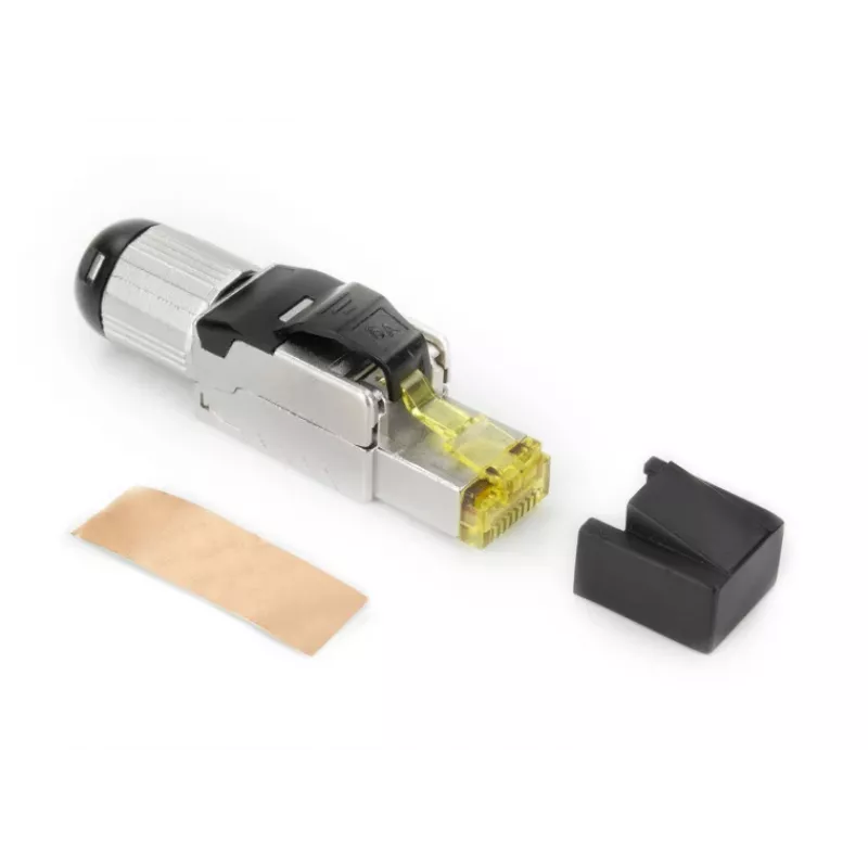ACT Feldkonfektionierbarer Stecker RJ45 CAT6A geschirmt, werkzeuglos, 4PPoE 100W