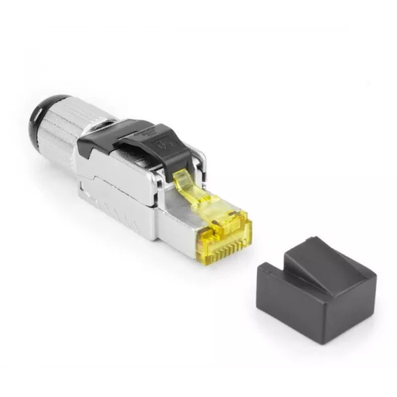 ACT Feldkonfektionierbarer Stecker RJ45 CAT6A geschirmt, werkzeuglos, 4PPoE 100W