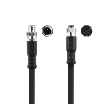 ACT Industrial 3,00 Meter Sensorkabel M8A 3-polig Stecker auf M8A 3-polig Buchse, Ultraflex Xtreme TPE Kabel, geschirmt