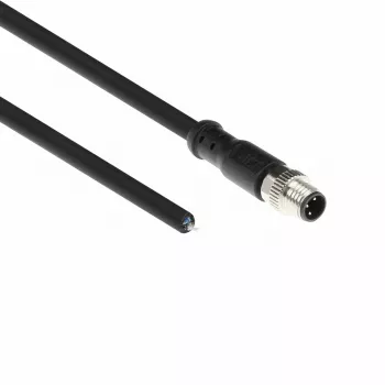 ACT Industrial 1,50 Meter Sensorkabel M8A 3-polig Stecker auf offenes Ende, Ultraflex Xtreme TPE-Kabel, geschirmt
