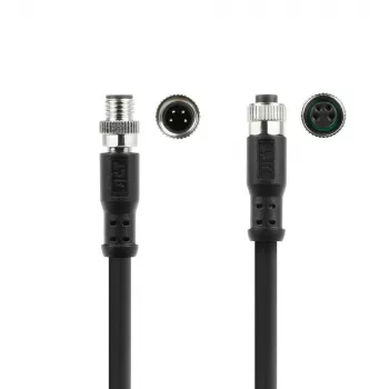 ACT Industrial 1,50 Meter Sensorkabel M8A 4-polig Stecker auf M8A 4-polig Buchse, Ultraflex Xtreme TPE-Kabel, geschirmt