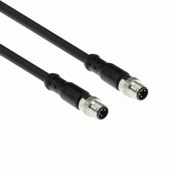ACT Industrial 5.00 Meter Sensorkabel M8A 4-polig Stecker auf M8A 4-polig Stecker, Ultraflex Xtreme TPE-Kabel, geschirmt
