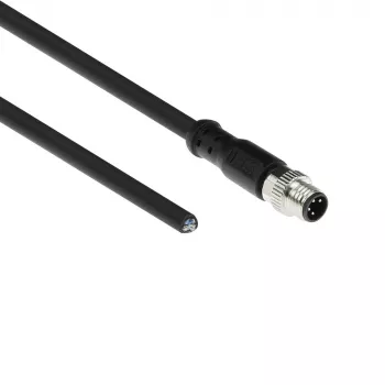 ACT Industrial 5,00 Meter Sensorkabel M8A 4-polig Stecker auf offenes Ende, Ultraflex Xtreme TPE Kabel, geschirmt