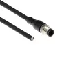 ACT Industrial 5,00 Meter Sensorkabel M12A 4-polig Stecker auf offenes Ende Superflex Xtreme TPE-Kabel, geschirmt