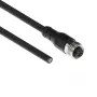 ACT Industrial 1,50 Meter Sensorkabel M12A 4-polig Buchse auf offenes Ende Superflex Xtreme TPE Kabel, geschirmt