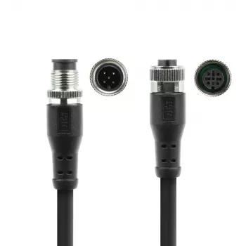 ACT Industrial 3,0 Meter Sensorkabel M12A 5-polig Stecker auf M12A 5-polig Buchse, Superflex Xtreme TPE Kabel, geschirmt