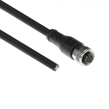 ACT Industrial 1,50 Meter Sensorkabel M12A 5-polig Buchse auf offenes Ende, Superflex Xtreme TPE-Kabel, geschirmt