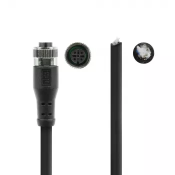 ACT Industrie 3,00 Meter Sensorkabel M12A 5-polig Stecker auf offenes Ende, Superflex Xtreme TPE-Kabel, geschirmt