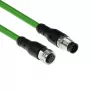 ACT Industrial 1,50 Meter Sensorkabel M12A 8-polig Stecker auf M12A 8-polig Buchse, Ultraflex TPE-Kabel, geschirmt