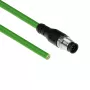 ACT Industrial 3,00 Meter Sensorkabel M12A 8-polig Stecker auf offenes Ende, Ultraflex TPE-Kabel, geschirmt