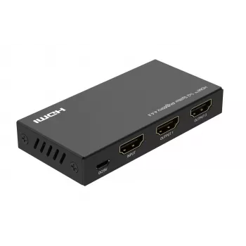 HDMI Splitter Microconnect MC-HDMISPLITTER0102-4K 4K-Auflösung Schwarz
